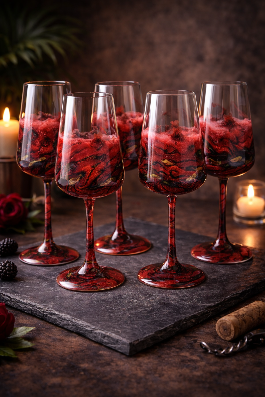 Dark Romance – Handgemachte Weingläser