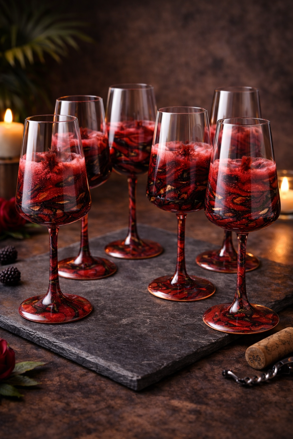 Dark Romance – Handgemachte Weingläser