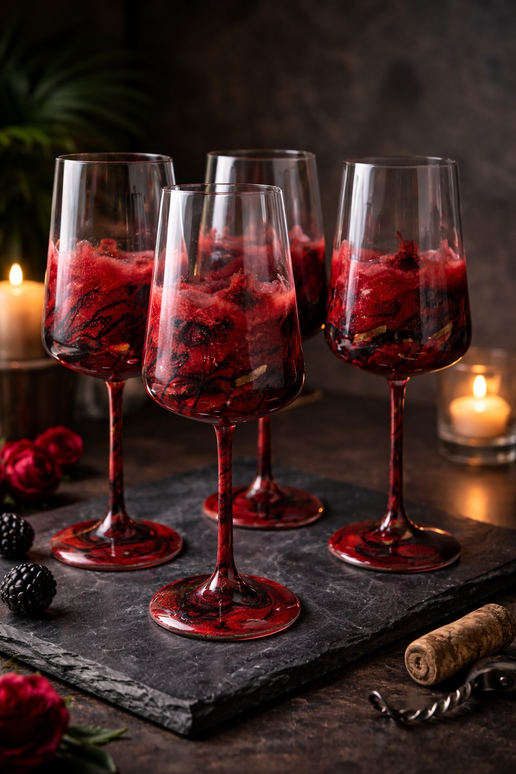 Dark Romance – Handgemachte Weingläser