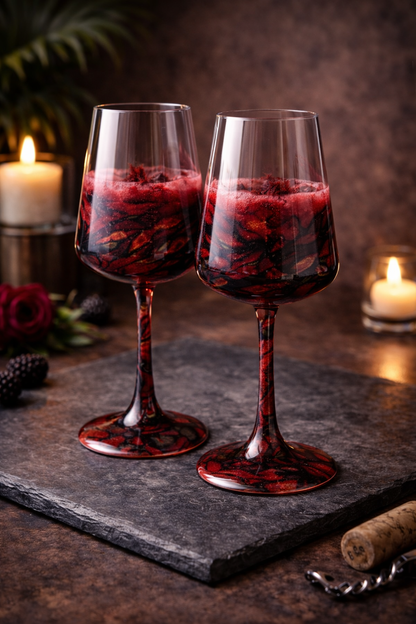 Dark Romance – Handgemachte Weingläser